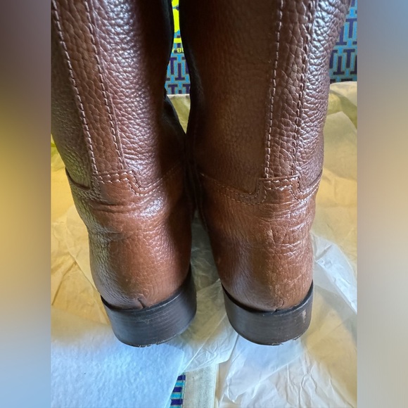 Tory Burch Junction Riding Boots in Almond Tumbled Leather 👢 - Picture 11 of 11